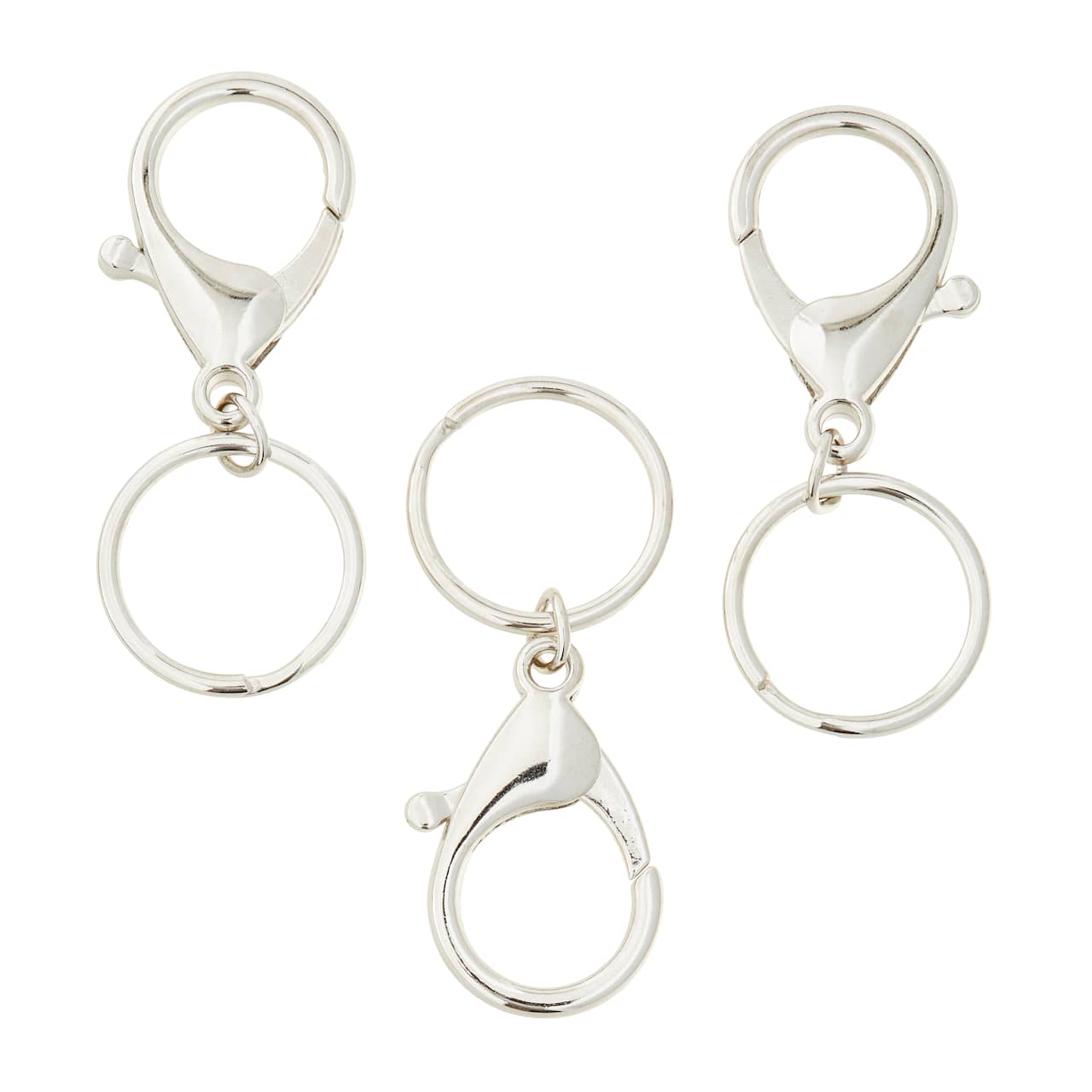 Premium Metals Rhodium Keyring Lobsters by Bead Landing™